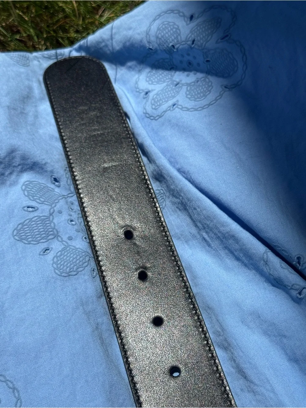 Gucci Black Leather Belt with Silver Double G Buckle